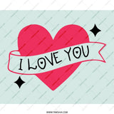 I Love You Heart Mouse Pad, Valentines Gift, Anniversary Gift, Cute Desk Decor, Gamer Mousepad, Office Accessory, Heart Gift, Mouse Pad - Tawshia