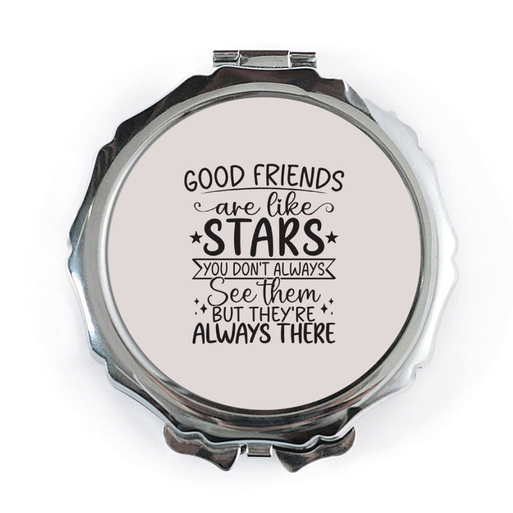 Good Friends Pocket Mirror, Like Stars Gift, Always There Mirror, Best Friend Present, Friendship Pocket Mirror, Compact Mirror - Tawshia