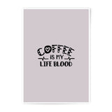 Coffee Life Blood Photographic Print, Funny Coffee Lover Gift, Home Decor Art, Office Art Print, Kitchen Art, Wall Art, Coffee Poster - Tawshia
