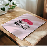 Sleepover Squad Print, Pink Photographic Prints, Cute Wall Decor, Fun Girls Room Art, Sleep Mask Photo Prints, Bedroom Decor - Tawshia
