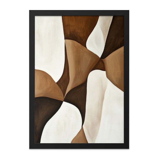 Abstract Beige Brown Wall Art, Neutral Geometric Print, Modern Home Decor, Minimalist Art Print, Elegant Wall Hanging, Gallery Wall Art - Tawshia