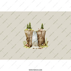 Waterfall Tumbler, Nature Tumbler, Landscape Tumbler, Outdoor Tumbler, Adventure Tumbler, Gift Idea, Travel Tumbler, Forest Design Tumbler - Tawshia