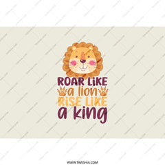 Roar Like a Lion Tumbler, Rise Like a King, Inspirational Lion, Positive Vibes, Cute Animal Tumbler, Gift for Her, Unique Gift - Tawshia