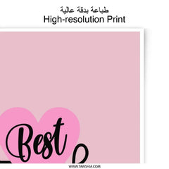 Best Friends Forever Print, Friendship Gift, Heart Decor, Photographic Prints, Home Decor, Gift For Her, Wall Art, Pink Theme - Tawshia