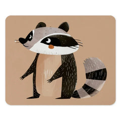 Cute Raccoon Mouse Pad, Cartoon Animal Art, Adorable Desk Decor, Modern Computer Accessory, Unique Gift Idea - Tawshia