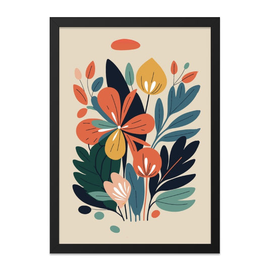 Floral Wall Art, Botanical Print, Colorful Flowers, Modern Home Decor, Boho Wall Decor, Living Room Art, Floral Illustration - Tawshia
