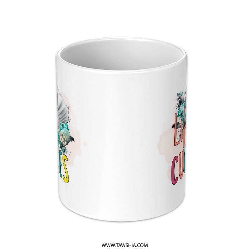Life Is Cupcakes Mug, Chef Hat Mug, Cupcake Lover Gift, Baker Mug, Cooking Mug, Foodie Gift, Colorful Coffee Mug, Kitchen Decor Mug - Tawshia