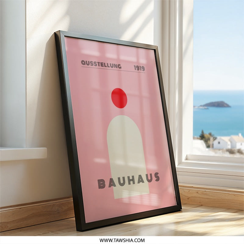 Bauhaus Ausstellung 1919 Wall Art, Modernist Print, Geometric Poster, Exhibition Decor, Minimalist Art, Home Decor - Tawshia