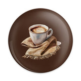 Coffee Latte Pinback Button, Cafe Lover Button, Coffee Drink Art Button, Beverage Gift Idea, Trendy Button, Coffee Art Accessory - Tawshia