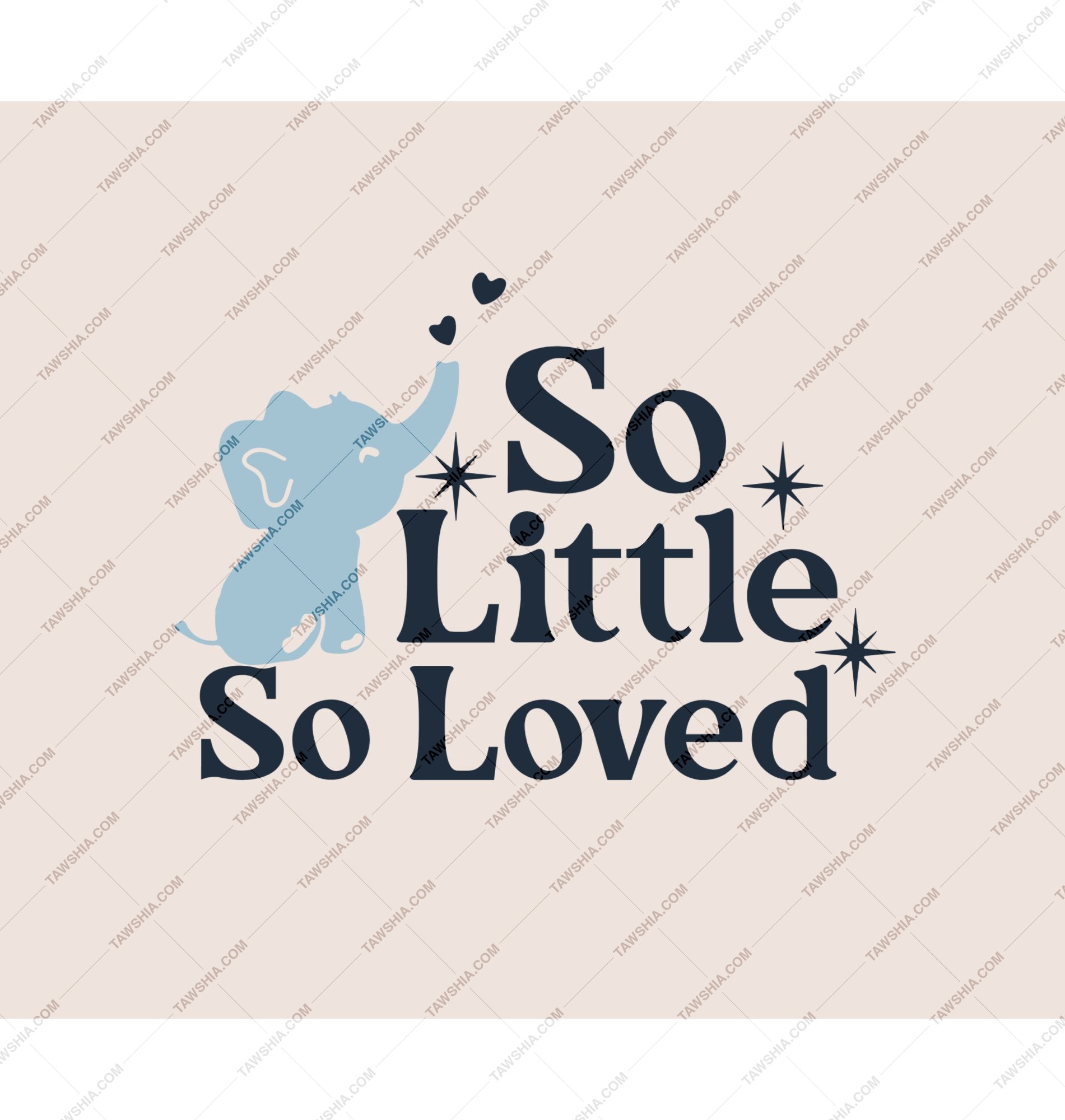 So Little So Loved with an Elephant Design product