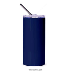 Sleek Navy Tumbler with Straw Insulated Drinkware Product