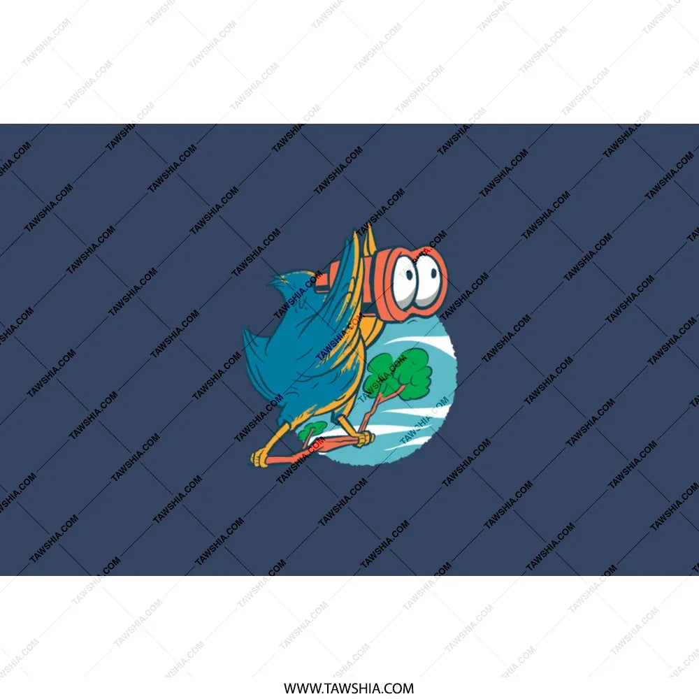 Cartoon Character with Binoculars Graphic product type