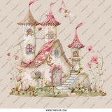 Fairy Tale Castle Pinback Button, Whimsical Pink Design, Cute Fantasy Art, Magical Home Decor, Unique Gift for Dreamers - Tawshia