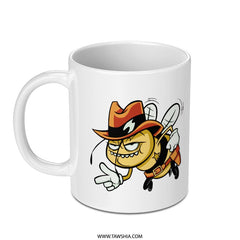 Funny Cartoon Sheriff Bee Mug for Coffee Tea product type