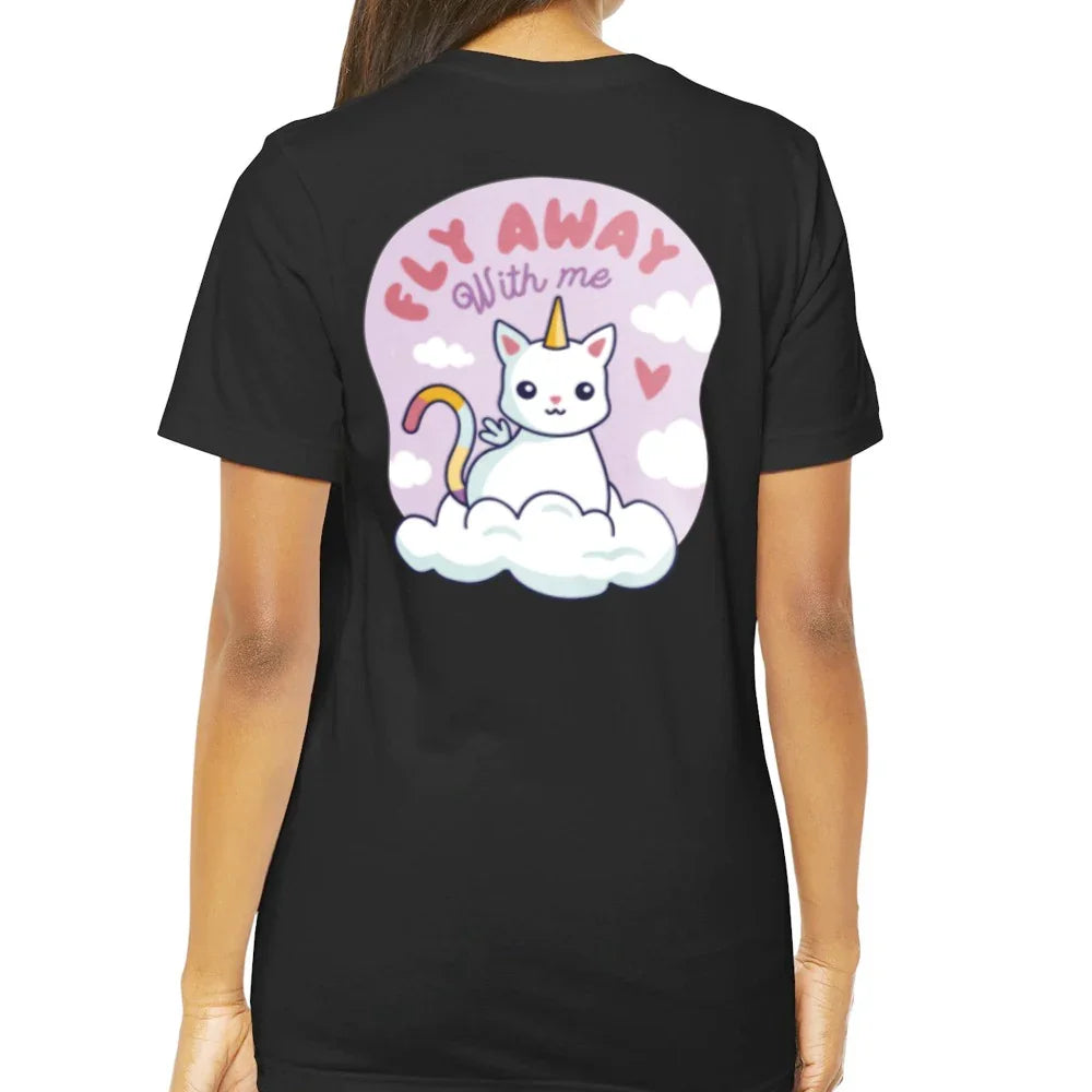 Fly Away With Me Cute Unicorn Graphic T-shirt product type