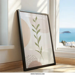 Abstract Botanical Art, Minimalist Wall Art, Leaf Print, Modern Art Print, Neutral Tones Wall Decor, Plant Art, Home Decor Wall Art - Tawshia