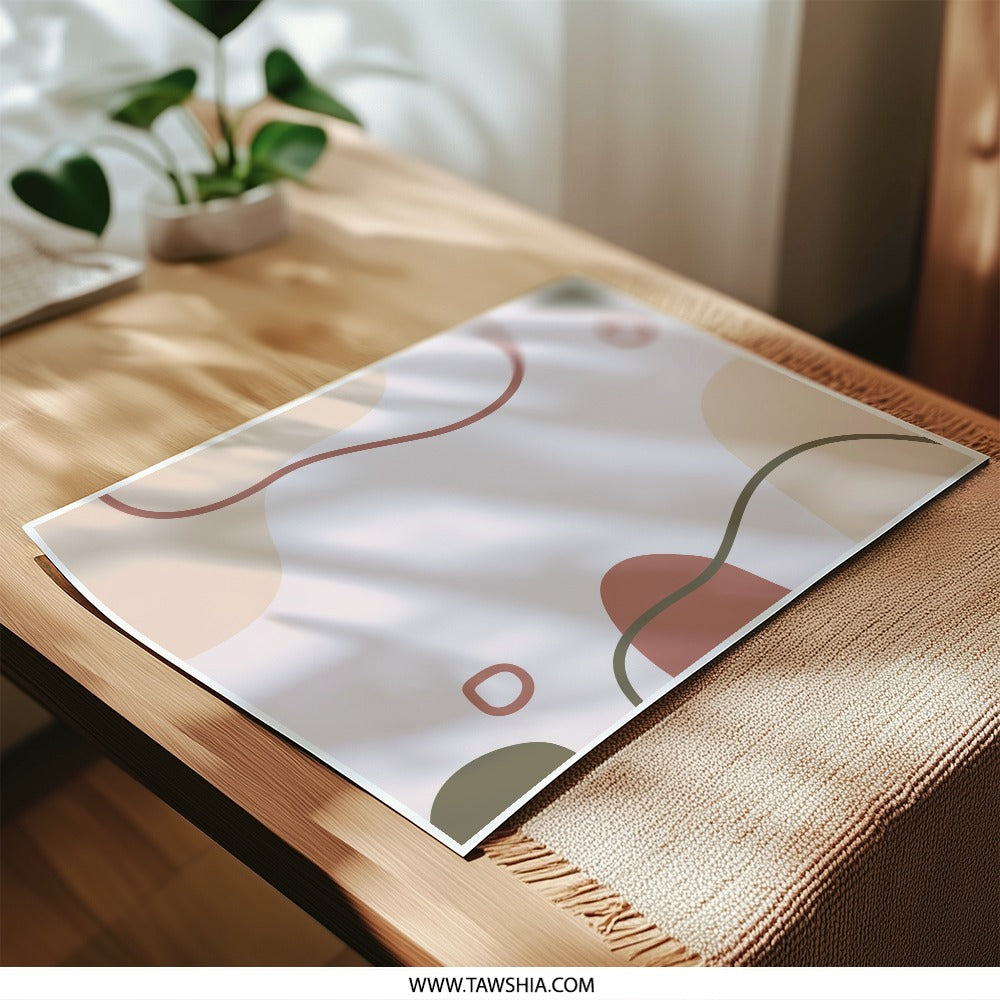 Abstract Shapes Photographic Print, Neutral Tones, Modern Art Print, Home Decor, Minimalist Wall Art, Boho Decor, Living Room Art - Tawshia