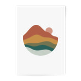 Minimalist Mountain, Photographic Print, Abstract Landscape, Sunset Art, Boho Wall Decor, Nature Print, Modern Art Print, Earth Tones - Tawshia