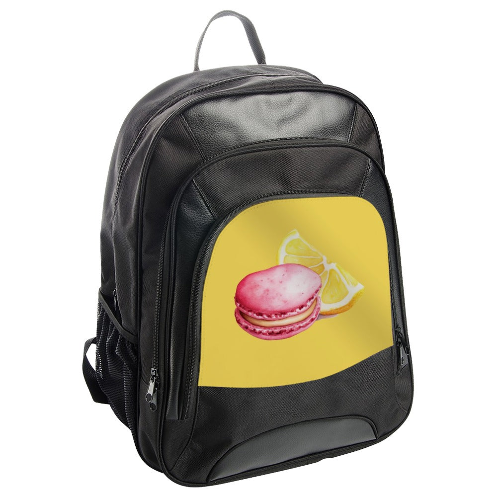 Macaron Lemon Backpack, Foodie Backpack, Colorful Backpack, Everyday Backpack, Gift Idea, Travel Bag, School Backpack - Tawshia