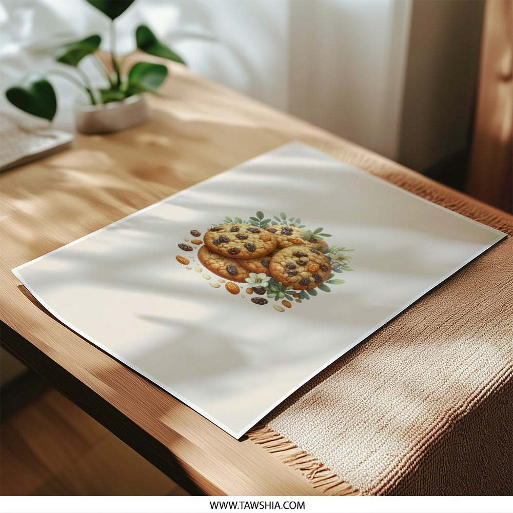 Cookie Photographic Prints, Food Art, Kitchen Wall Decor, Dessert Illustration, Gourmet Bakery, Home Decor, Fine Art Print - Tawshia