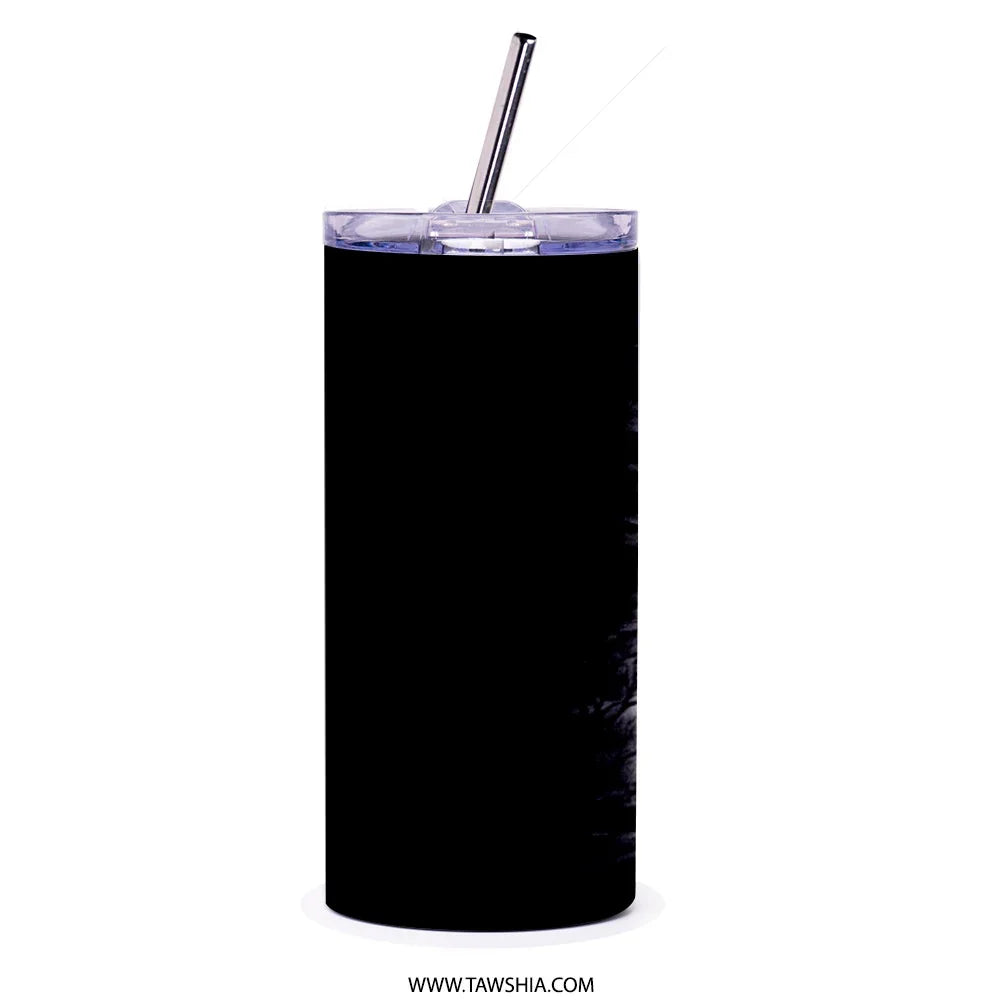Stylish Sleek Black Tumbler with Straw product