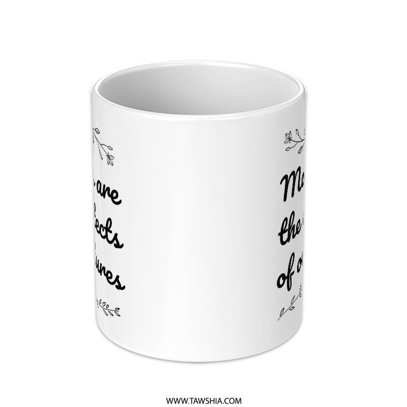 Mothers Are Architects Mug, Inspirational Quote Gift, Mother's Day Present, Floral Accents, Unique Mom Gift Idea, Coffee Lover Mug - Tawshia