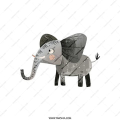 Cute Elephant Pillow, Kids Room Decor, Nursery Accent, Animal Pillow, Playroom Cushion, Decorative Pillow, Cartoon Elephant, Gift Idea - Tawshia