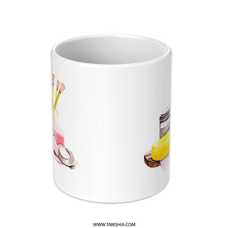 Spa Day Mug, Watercolor Art Mug, Self Care Mug, Pamper Mug, Beauty Mug, Unique Mug, Gift for Her, Relaxing Mug, Artistic Mug SKU: MG10004198 - Tawshia