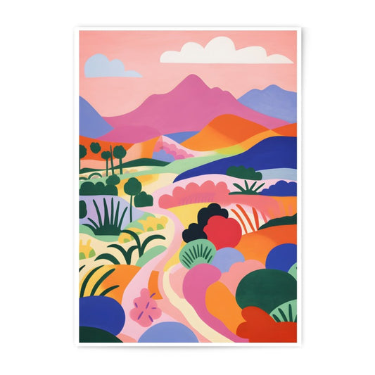 Colorful Landscape Photographic Print, Mountain Range Art, Abstract Nature Wall Decor, Modern Art Print, Home Decor Gift - Tawshia