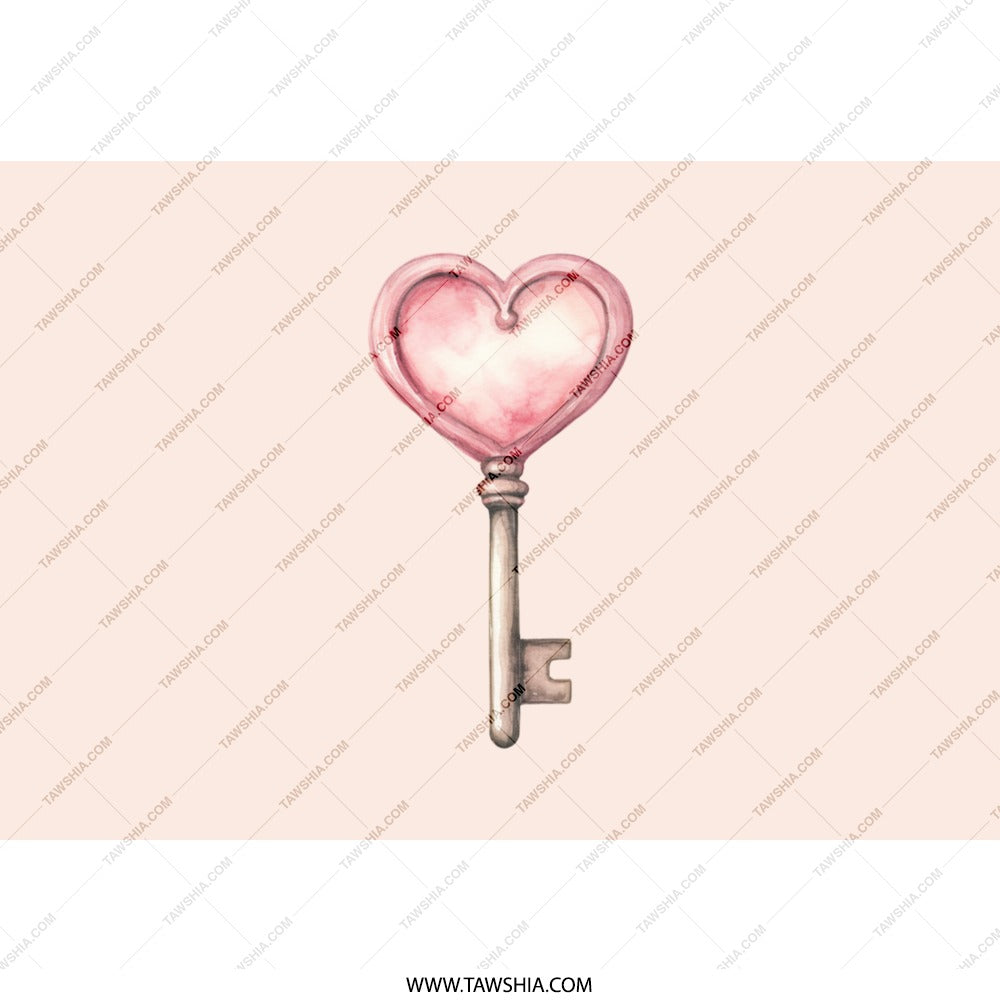 Heart Key Tumbler, Valentine Tumbler, Love Tumbler, Heart Key Design, Pink Tumbler, Cute Tumbler, Gift For Her, Heart Tumbler - Tawshia