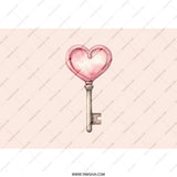 Heart Key Tumbler, Valentine Tumbler, Love Tumbler, Heart Key Design, Pink Tumbler, Cute Tumbler, Gift For Her, Heart Tumbler - Tawshia