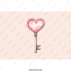 Heart Key Tumbler, Valentine Tumbler, Love Tumbler, Heart Key Design, Pink Tumbler, Cute Tumbler, Gift For Her, Heart Tumbler - Tawshia