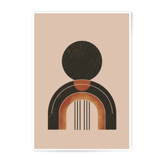 Geometric Photographic Print, Abstract Art, Modern Wall Decor, Minimalist Design, Home Decor, Circle Arch Shape, Neutral Colors - Tawshia