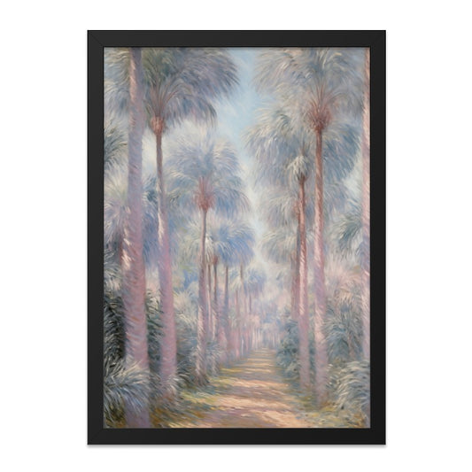 Palm Tree Wall Art, Tropical Artwork, Coastal Decor, Serene Landscape, Nature Print, Beach House Art, Vacation Home, Elegant Art Print - Tawshia