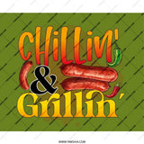 Chilling and Grilling Mouse Pad, BBQ Lover Gift, Foodie Desk Accessory, Sausage and Peppers Theme, Grill Master Present, Funny Office Decor - Tawshia