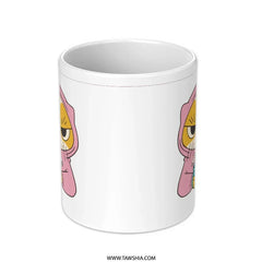 Adorable Cat Wearing Pink Hoodie Design Mug product type