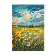 Floral Photographic Print, Field Art Print, Flower Art Print, Nature Landscape, Art Decor, Wall Art, Home Decor, Sun Painting - Tawshia