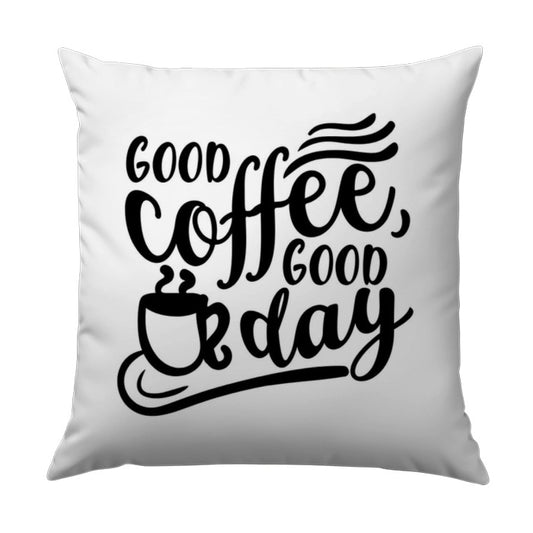 Good Coffee Good Day Pillow, Coffee Lover Gift, Home Decor Pillow, Inspirational Pillow, Coffee Themed Pillow, Cozy Pillow, Gift Idea - Tawshia
