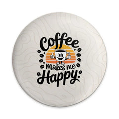 Coffee Makes Me Happy Pinback, Caffeine Lover Gift, Retro Coffee Mug, Coffee Addict Button, Funny Coffee Pin, Coffee Bean Pinback - Tawshia