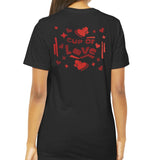 Cup of Love Heart Graphic Casual T-Shirt apparel