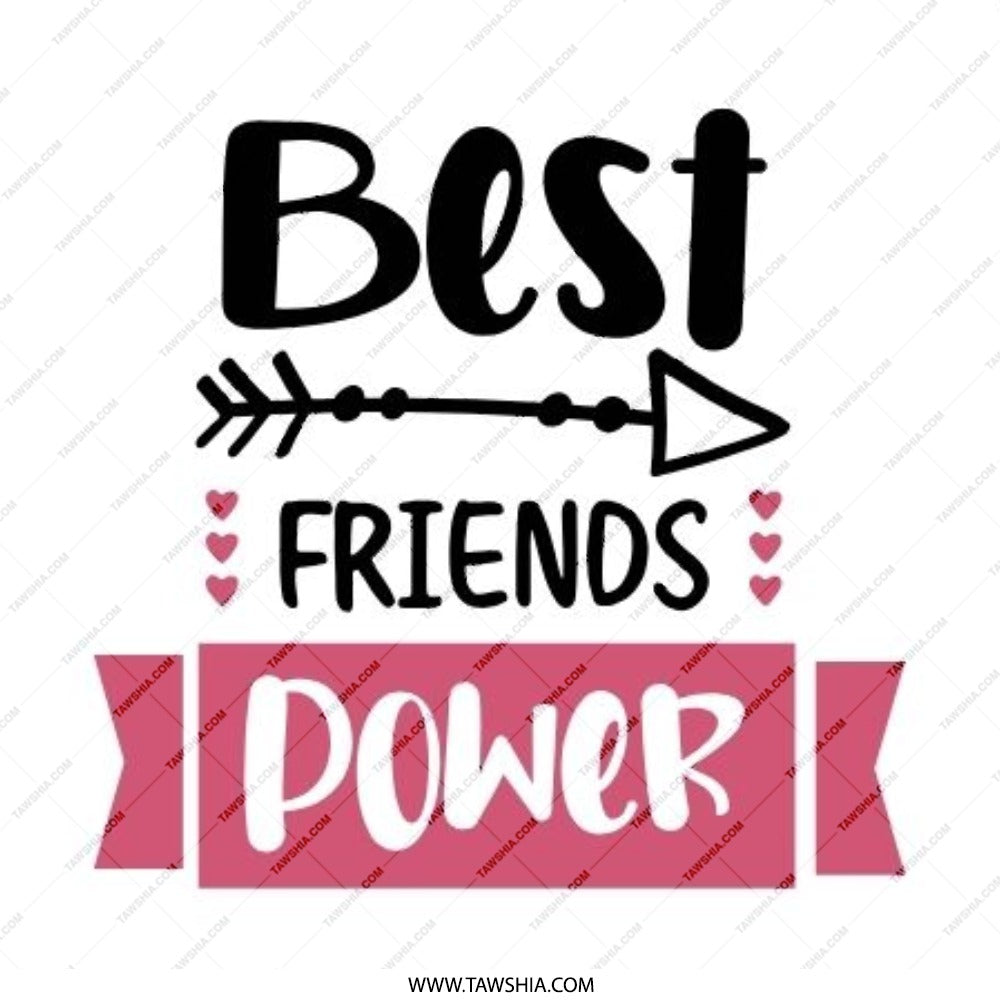 Best Friends Power Pinback Button, Friend Gift, Friendship Pin, Besties Forever Button, Friends Forever Pin, Friends Team Pinback Button - Tawshia