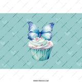 Butterfly Cupcake Tumbler, Floral Design Tumbler, Cute Cupcake Tumbler, Butterfly Lover Gift, Stylish Travel Mug, Tumbler with Straw - Tawshia