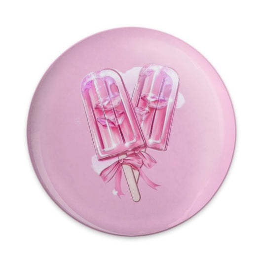 Pink Popsicle Pinback Button, Sweet Treat Button, Cute Food Pin, Summer Accessory, Yummy Popsicle Design, Trendy Pin, Gift Idea - Tawshia