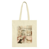 Paris Cafe Tote Bag, Watercolor Art Tote, French Bistro Design, Trendy Tote Bag, Stylish Grocery Bag, Shoulder Bag, Unique Gift Idea - Tawshia