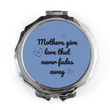 Mother's Love Pocket Mirror, Gift For Mom, Keepsake Mirror, Mother's Day Present, Sentimental Gift, Handbag Mirror - Tawshia