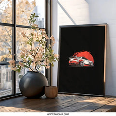 Toyota Supra Wall Art, JDM Car Poster, Japanese Sports Car Print, Car Enthusiast Gift, Automotive Decor, Framed Wall Decor - Tawshia