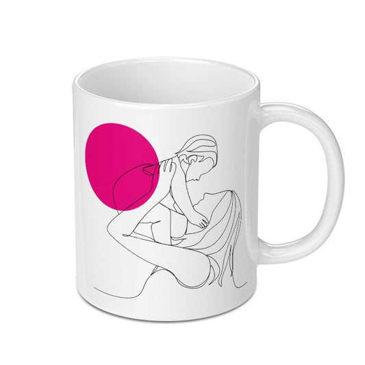 Mother and Child Mug, Line Art Coffee Mug, Mothers Day Gift, Minimalist Mug, Mom and Baby Mug, Unique Gift for New Mom, Hot Tea Mug - Tawshia