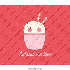 Kawaii Cupcake Backpack, Spread the Love, Cute Food Art Backpack, Pastel Backpack, Trendy Backpack, School Backpack, Unique Backpack - Tawshia
