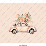 Floral Car Backpack, Cute Vehicle Backpack, Aesthetic Backpack, Trendy Backpack, Travel Backpack, Everyday Backpack, Durable Backpack - Tawshia