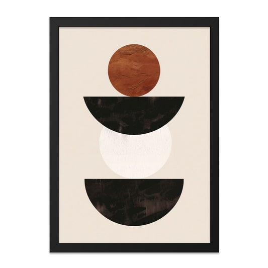 Modern Geometric Wall Art, Abstract Circle Print, Minimalist Home Decor, Boho Wall Art, Contemporary Art Print, Living Room Art - Tawshia